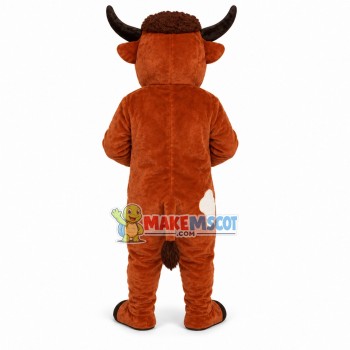 Fierce Power Brown Bull Mascot Costume