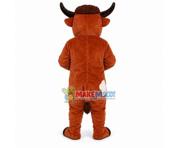Fierce Power Brown Bull Mascot Costume