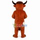 Fierce Power Brown Bull Mascot Costume