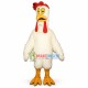 Frightened White Chicken Mascot Costume Frightened White Chicken Mascot Costume