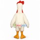 Frightened White Chicken Mascot Costume Frightened White Chicken Mascot Costume