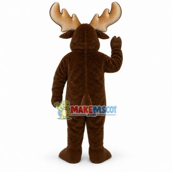 Mild Moose With Strong Horns Mascot Costume Mild Moose With Strong Horns Mascot Costume