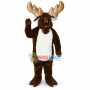 Mild Moose With Strong Horns Mascot Costume