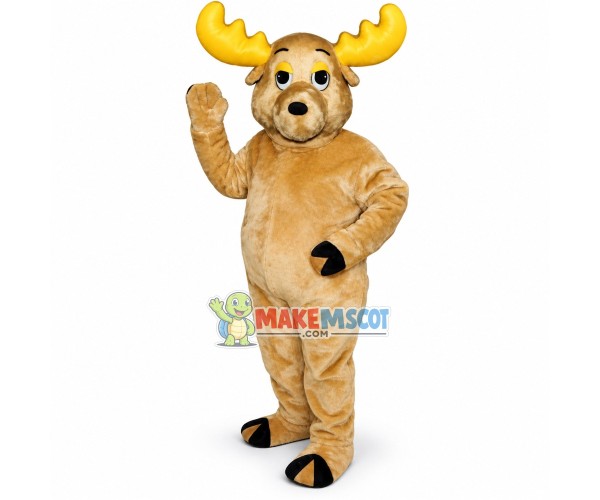 Naive Adult Soft Moose Mascot Costume Naive Adult Soft Moose Mascot Costume