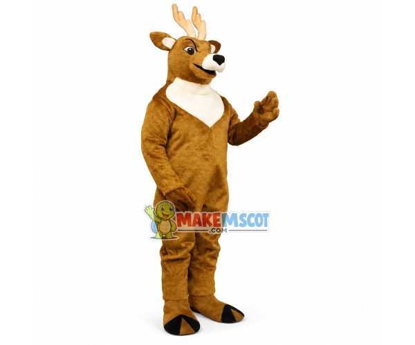 Stout The Leader Reindeer Mascot Costume Stout The Leader Reindeer Mascot Costume
