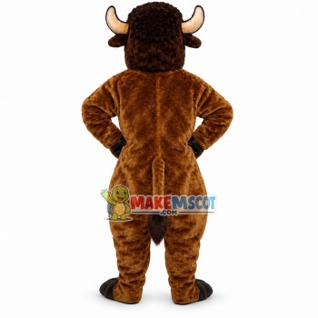 Powerful The Brown Buffalo Mascot Costume Powerful The Brown Buffalo Mascot Costume