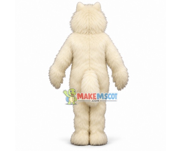 Long Wool Pure White Dog Mascot Costume Long Wool Pure White Dog Mascot Costume