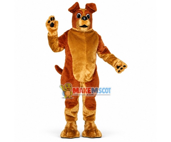 Vigilant Brown Watchdog Mascot Costume
