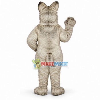 Adult Gray Dog Mascot Costume Long Wool Adult Gray Dog Mascot Costume Long Wool