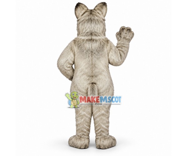Adult Gray Dog Mascot Costume Long Wool Adult Gray Dog Mascot Costume Long Wool