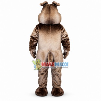 Content Gray Bulldog Mascot Costume
