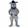 Ferocious Bulldog Wearing Collar Mascot Costume