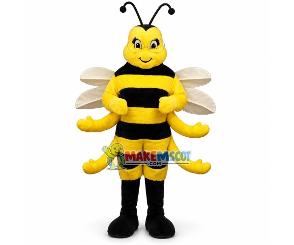Multi-legged Bee Professor Mascot Costume Multi-legged Bee Professor Mascot Costume