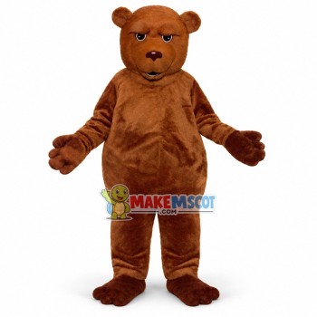 Impatient Brown Bear Mascot Costume Impatient Brown Bear Mascot Costume