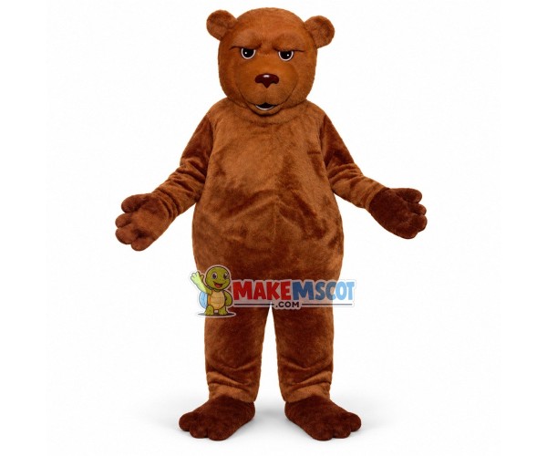Impatient Brown Bear Mascot Costume