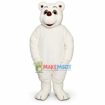 Adult Snow White Bear Mascot Costume Adult Snow White Bear Mascot Costume