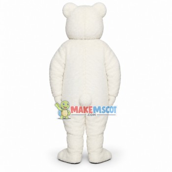 Adult Snow White Bear Mascot Costume Adult Snow White Bear Mascot Costume