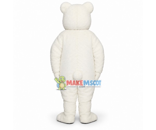 Adult Snow White Bear Mascot Costume Adult Snow White Bear Mascot Costume