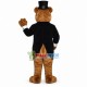 Gentleman Bear With Gold Rim Glasses Mascot Costume Gentleman Bear With Gold Rim Glasses Mascot Costume