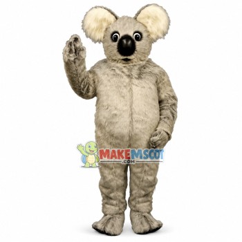 Motionless Furry Gray Koala Mascot Costume