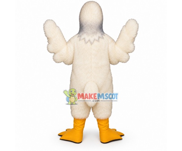 Long Wool White Bird Mascot Costume Long Wool White Bird Mascot Costume