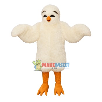Growing Fast White Chicken Mascot Costume Growing Fast White Chicken Mascot Costume