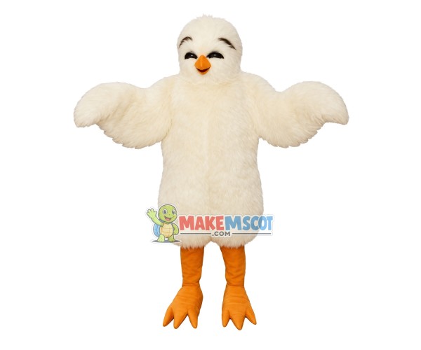 Growing Fast White Chicken Mascot Costume
