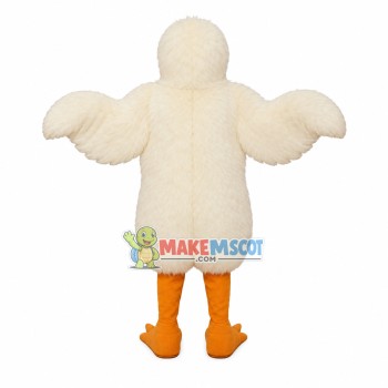 Growing Fast White Chicken Mascot Costume