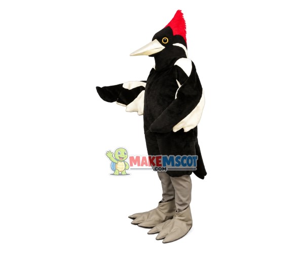 Silver-billed Black Bird Mascot Costume Silver-billed Black Bird Mascot Costume