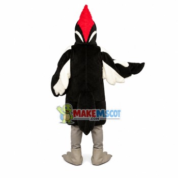 Silver-billed Black Bird Mascot Costume Silver-billed Black Bird Mascot Costume