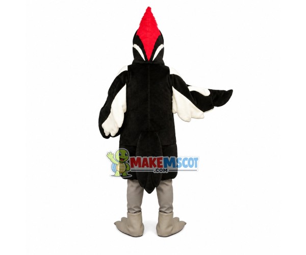 Silver-billed Black Bird Mascot Costume Silver-billed Black Bird Mascot Costume