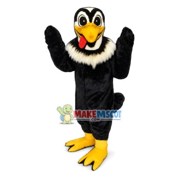 Foraging Black Bird Mascot Costume Foraging Black Bird Mascot Costume