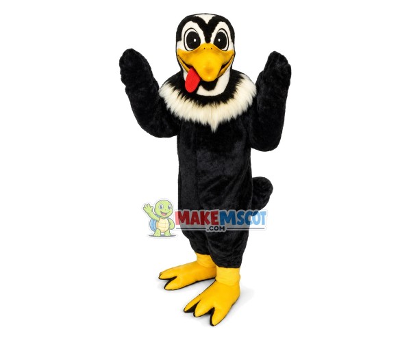 Foraging Black Bird Mascot Costume