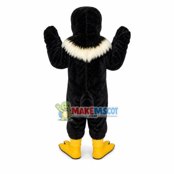 Foraging Black Bird Mascot Costume Foraging Black Bird Mascot Costume