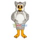 Long Fur Owl With Big Eyes Mascot Costume Long Fur Owl With Big Eyes Mascot Costume