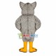 Long Fur Owl With Big Eyes Mascot Costume Long Fur Owl With Big Eyes Mascot Costume