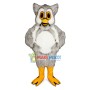Long Fur Owl With Big Eyes Mascot Costume