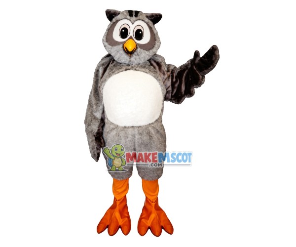 Standing Style Gray Owl Mascot Costume Standing Style Gray Owl Mascot Costume