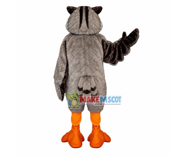 Standing Style Gray Owl Mascot Costume Standing Style Gray Owl Mascot Costume