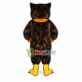Innocent Green Eyed Owl Mascot Costume Innocent Green Eyed Owl Mascot Costume