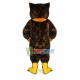 Innocent Green Eyed Owl Mascot Costume Innocent Green Eyed Owl Mascot Costume