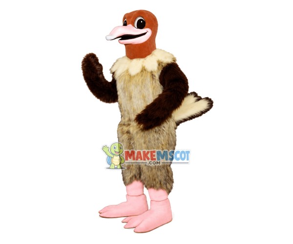 Ostrich With Pink Paws Mascot Costume Ostrich With Pink Paws Mascot Costume