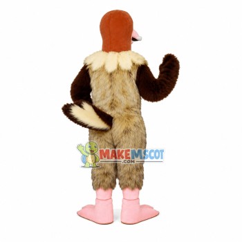 Ostrich With Pink Paws Mascot Costume Ostrich With Pink Paws Mascot Costume
