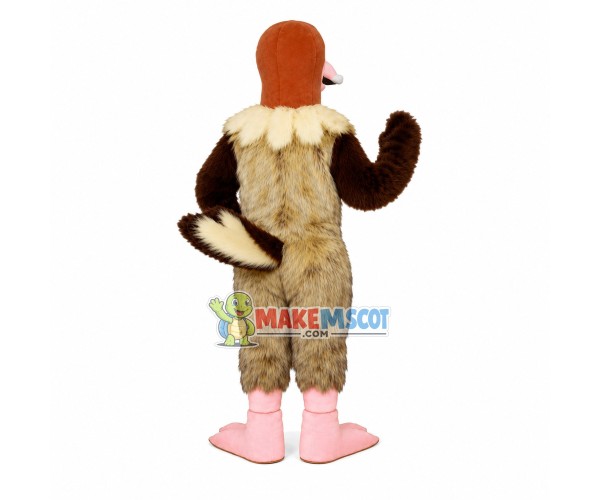 Ostrich With Pink Paws Mascot Costume Ostrich With Pink Paws Mascot Costume