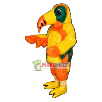 Precious Motley Parrot Mascot Costume Precious Motley Parrot Mascot Costume