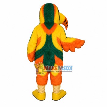 Precious Motley Parrot Mascot Costume Precious Motley Parrot Mascot Costume