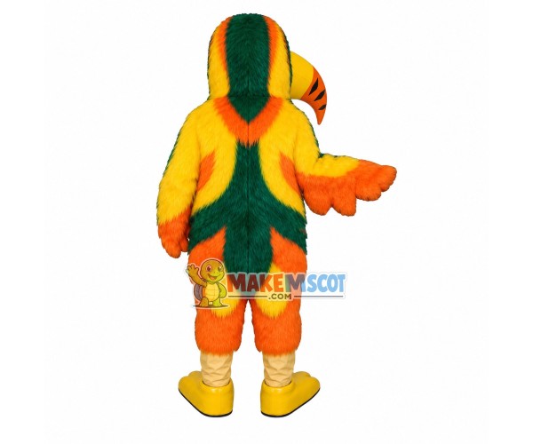 Precious Motley Parrot Mascot Costume Precious Motley Parrot Mascot Costume