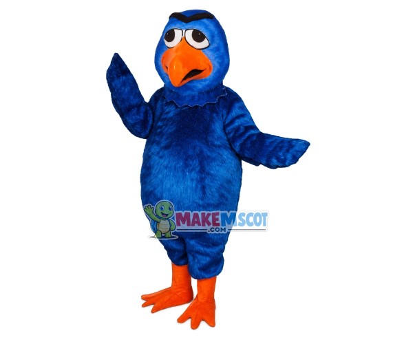 Sleepy Blue Bird Mascot Costume Sleepy Blue Bird Mascot Costume