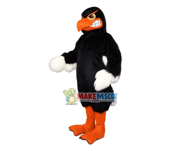 Grim-faced Shaggy Crow Mascot Costume Grim-faced Shaggy Crow Mascot Costume
