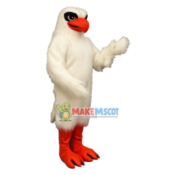 Pure White Hairy Eagle Mascot Costume